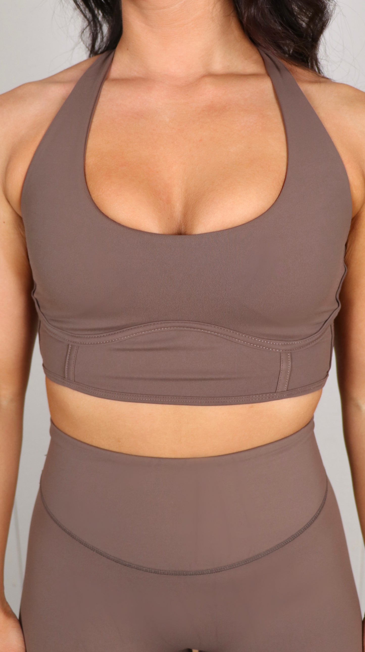 Corset Tank Sports Bra - Truffle