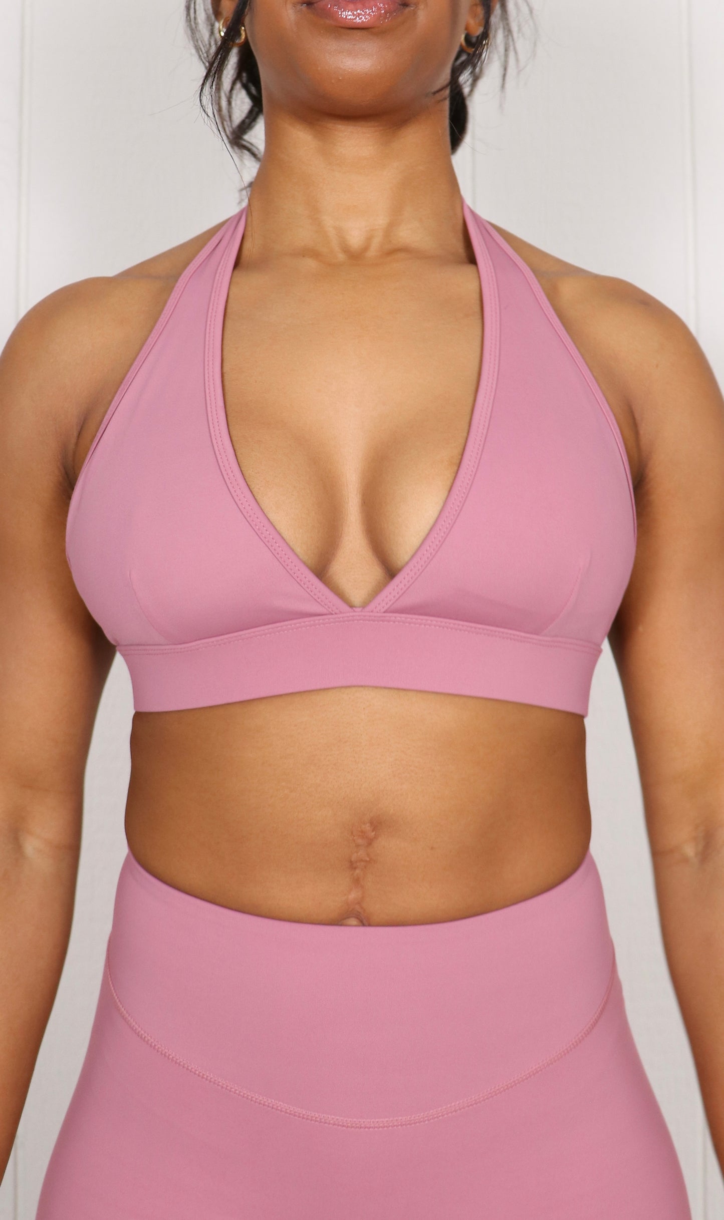 Halter Sports Bra - Sweater