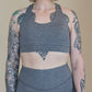 Essential Heathered Sports Bra - Dusty Wing