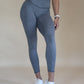 Essential Heathered Legging - Dusty Wing