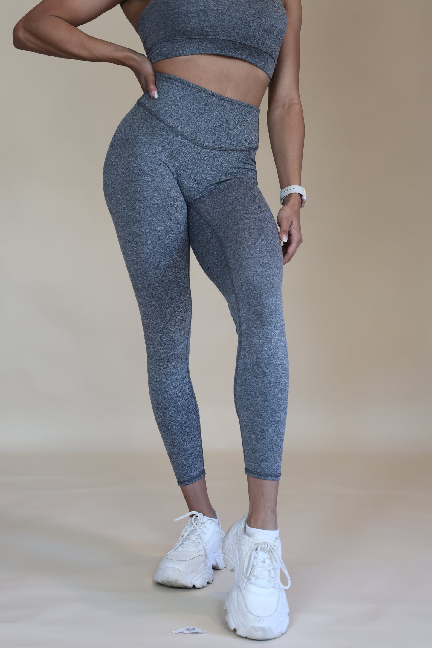 Essential Heathered Legging - Dusty Wing