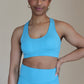 Essential Heathered Sports Bra - Blue Morpho