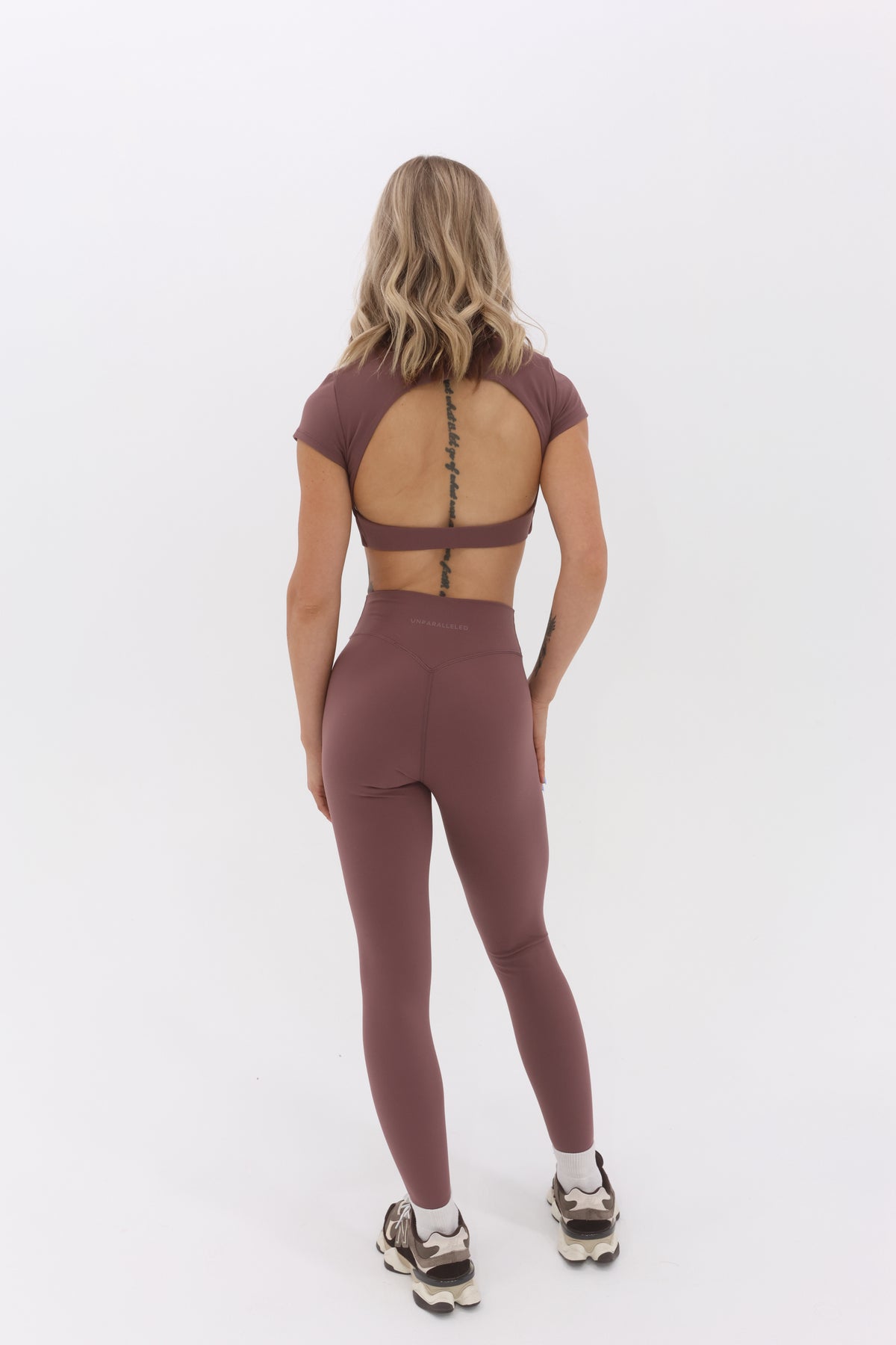 Cloud Comfort Open Back Crop Top Short Sleeve